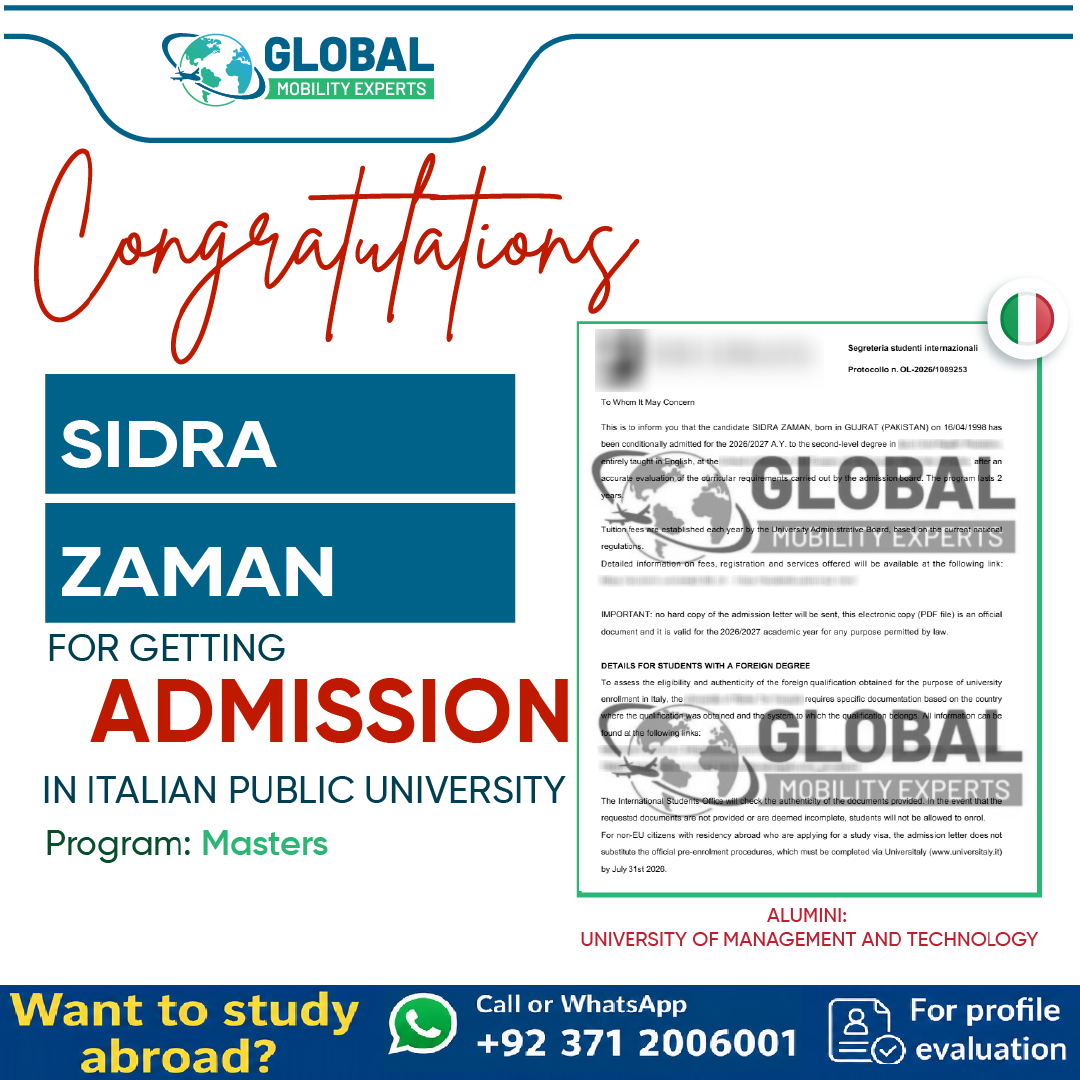 Admission SIDRA ZAMAN